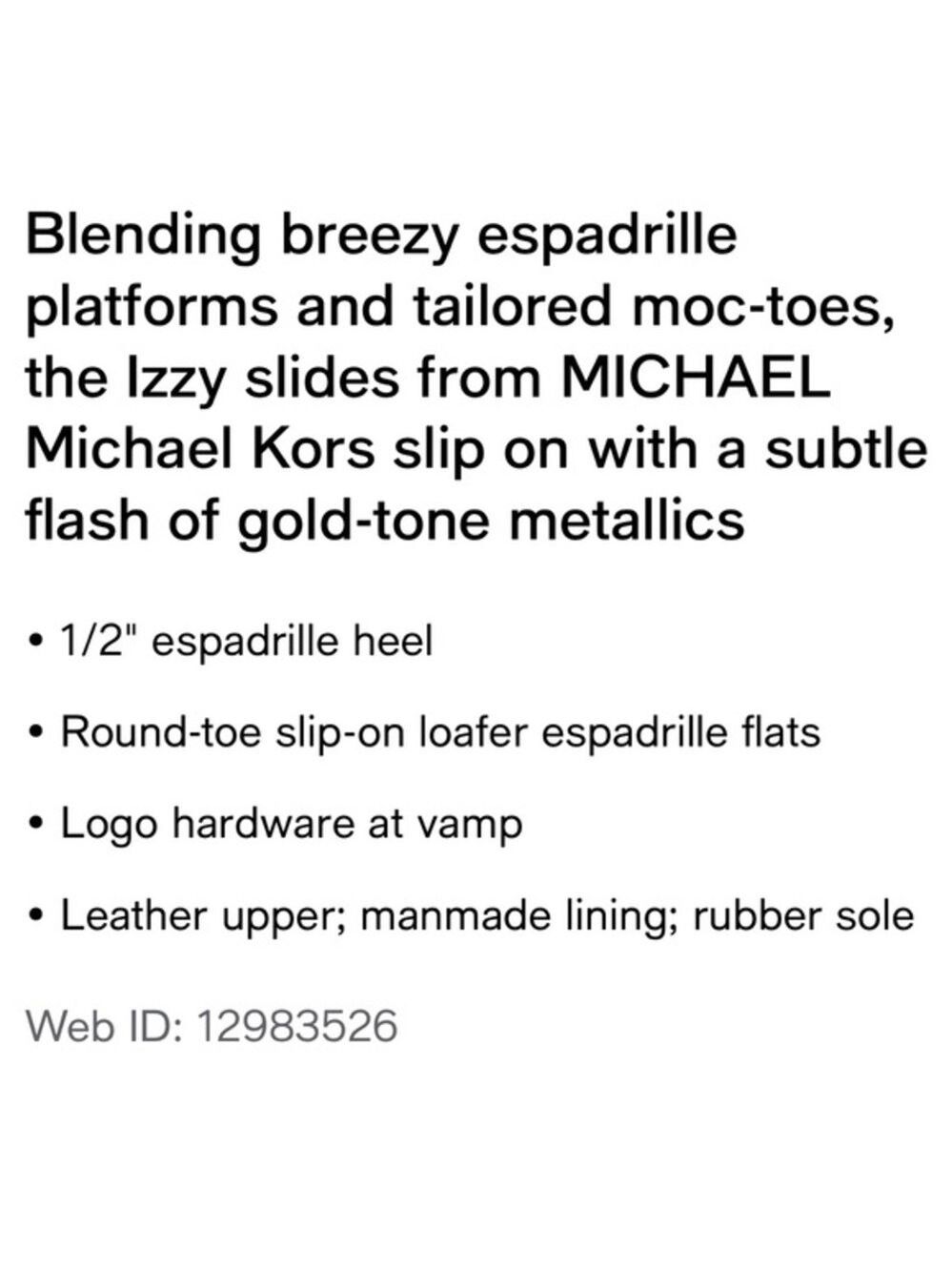 NIB New Michael Kors Izzy Slip-on loafer‎ slide slippers shoes women's 8 rose - Picture 4 of 16